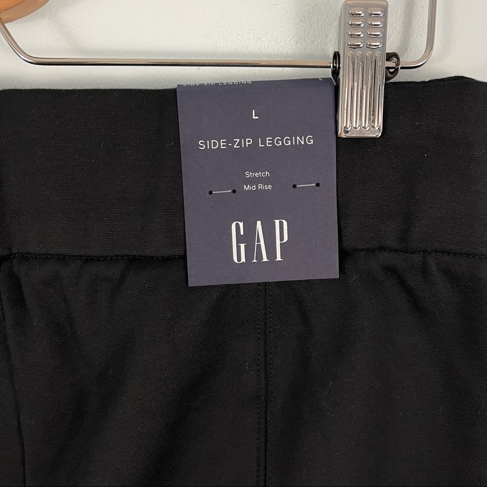 Gap Women's Ponte Side Zip Leggings - Black- L